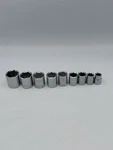 Vintage Husky Usa 3/8 Drive Sae Socket Set 22012-22028 -7/8 9pc H4. Fixed Price $22.00.