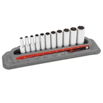 Ingersoll Rand 11 Piece 1/4 Inch Drive Metric 6 Point Deep Socket Set - 752045x. Fixed Price $32.99.