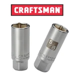 New Craftsman Spark Plug Socket 1/2 Or 3/8" Drive, 5/8", 3/4" , 13/16", 18mm. Fixed Price $12.95.