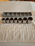 Craftsman (g) 7 Piece Mm Socket Set 12 Pt. 1/2" Drive Made In Usa. Fixed Price $85.00.
