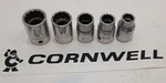 67 Cornwell Tools 5pc 7/16" - 3/4" Sae Shallow Sockets 1/2dr- 12pt Used. Fixed Price $39.70.