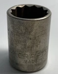 Craftsman Vintage 1/2" Drive 21mm 12 Point Shallow Socket Metric 44249 G1 Usa. Fixed Price $11.99.