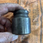 Mac Tools Zp406 1-1/4" 3/4" Drive 6 Point Sae Black Oxide Shallow Impact Socket. Fixed Price $15.00.