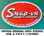 Snap-on Les Outils De Haute Performance- Vintage Original Vinyl Decal Sticker. Fixed Price $8.70.