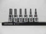 Craftsman V Series 6 Pc Sae Hex Bit Socket Set On Magnetic Rail. Fixed Price $17.00.