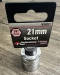 Performance Tool W38221 3/8 Inch Drive 21mm 6pt Socket. Fixed Price $3.47.