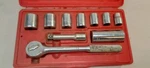 Vintage Husky Professional 10-piece Sae Socket Set - Usa 3/8 Drive. Fixed Price $24.99.