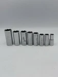 Husky Usa 3/8 Drive Deep Sae Socket Set 6 Point 13/16 Chrome 8pc H1. Fixed Price $16.50.