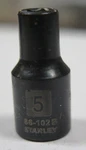 Stanley 5 Mm X 1/4" Standard Socket 86-102b Black Chrome 6 Pt Free Shipping. Fixed Price $7.00.
