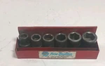6 Pc New Britain 1/2" Dr Impact Socket Set Wrench & Metal Case Napa Usa. Fixed Price $22.00.