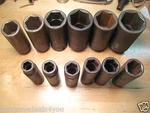 Mac & Snap On Tools 12pcs Sea Deep Impact Socket Set 6-point 1/2dr. Fixed Price $259.99.