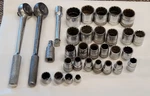 30 S-k Sk Socket Set Sae 12-point Ratchet Extension 1/2" Drive 42470 40161 Lot. Fixed Price $83.60.