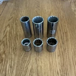 Craftsman - Lot Of 6 Sockets,1/2 Drive, 12pt Deep & Shallow , 7/8 Thru 1-1/8. Fixed Price $19.80.