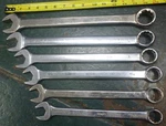 Bonney Tools Wrench Lot Of 6 Sae 12 Pt Combination. Fixed Price $60.00.