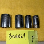 Vtg4 Bonney Sockets 1/4" Drive, 12 Point, V16 1/2, V14 7/16, V11 11/32, V10 5/16. Fixed Price $9.95.
