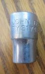 John Deere Usa Ty3174 1/2" Drive 12-point Shallow Chrome Socket. Fixed Price $12.50.