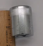 Craftsman 1/2" Drive 22m/m 12 Pt Shallow Socket Metric Top Knurl V 44239 Usa Nos. Fixed Price $15.74.