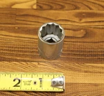 Craftsman 24mm 1/2'' Drive 12 Point Shallow Socket -v- 44242 Usa. Fixed Price $20.00.