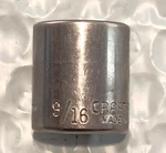 Craftsman Tools Usa G1 43480, 3/8" Drive, 9/16" Socket, Shallow, 6 Point.. Fixed Price $6.29.