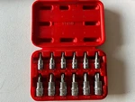 Mac Tools 12-pc. 1/4" And 3/8" Drive Tamper-resistant Star Driver Set St12hb. Fixed Price $130.00.