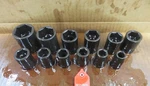 Allen (apex) Usa 1/2'' Drive 6 Point 12 Pc Impact Shallow Socket Set Nos. Fixed Price $240.00.