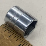 Snap On Tools 9/16" Shallow Socket 1/4" Drive 6 Point Tm18 Vtg Made In Usa M0270. Fixed Price $12.95.