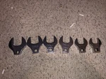 Snap-on Tools Usa 1/2 Drive 6 Sae Open End Crowfoot Sockets 1-1/2 -1-1/16. Fixed Price $200.00.