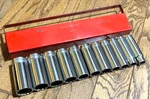 Snap On Tools 1/2" Deep Sae 1/2"- 1-1/8" Socket Set Lot 12-pt Red Tray Usa. Fixed Price $345.00.