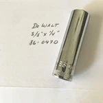 Dewalt 3/8" X 1/4" Dr Deep Polished Chrome Socket 86-047d 6pt Free Shipping. Fixed Price $9.96.