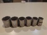 Vintage Craftsman Sae 6 Pc Socket Set 3/8" Drive Made Usa G2,g1 Standard 12 Pt. Fixed Price $31.04.