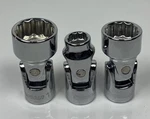 Kobalt Flex Swivel Sockets 3/8 , 5/8 & 11/16 12 Point Drive. Fixed Price $11.25.