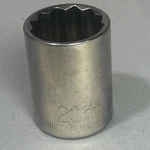 Craftsman Vintage 1/2" Dr 21mm 12 Pt Shallow Socket Metric 44249 G Inverted Usa. Fixed Price $2.31.