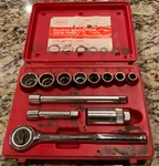 Sears Socket Wrench Set Vintage 3/8 Drive 13pc W/ Case To 13/16 No.. Fixed Price $39.95.