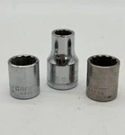 Vintage Craftsman 10mm & 15mm Socket Lot Of 3 (g1 44306 - Vv V. Fixed Price $14.99.