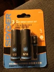 New Factory Sealed Spyder 3-pack 3/8-in Deep Socket Set 1/2, 9/16. Fixed Price $11.00.
