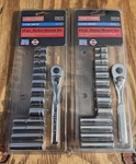 Nos Sears Craftsman 1/4" Drive Metric & Sae 14pc Socket Wrench Sets G2 Ser. Usa. Fixed Price $94.99.