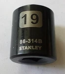 Stanley 19 Mm X 3/8" Standard Socket 86-314b Black Chrome 6 Pt Free Usa Shipping. Fixed Price $9.96.