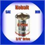 Kobalt 3/8" Drive Shallow Socket - 6 Point Sae Inch Metric Mm Any Size New. Fixed Price $8.99.