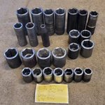 25 Proto Professional Impact Socket Set Deep Well 1/2" Drive 7436h Sae Tool Usa. Fixed Price $174.15.