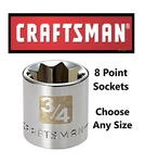 Craftsman 3/8" Or 1/2" Drive Sae Star 8 Point Socket Any Size Std New. Fixed Price $22.95.
