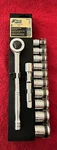 Blue Hawk 1/2 Inch Drive Sae Socket Set Chrome Plated, 12 Pieces In The 6pt. Fixed Price $44.00.