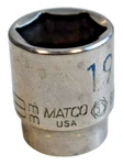 Matco Tools Usa B19m6a 19mm Metric Shallow Socket 3/8" Drive 6 Point Chrome. Fixed Price $9.99.