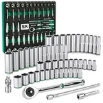 Sk Tools Sk01300-216p 1/4" Dr, 52pc, 6pt, Shallow & Deep, Sae Metric Set. Fixed Price $120.00.