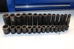 Matco Tools 1/2" Drive Metric 6p Deep Standard Impact Socket Set 28pc Extension. Fixed Price $325.00.