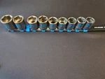 Matco #9 Piece Drive Metric 6 Point Chrome Socket Set. Fixed Price $340.00.