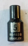 Stanley 5 Mm X 1/4" Standard Socket 86-102b Black Chrome 6 Pt Free Shipping. Fixed Price $9.96.