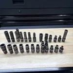 Snap On 3/8 Drive Metric / Sae Swivel Impact Socket Set 28 Sockets 6 Pt. Fixed Price $449.99.