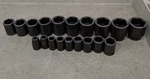 Proto Socket Set Impact Standard, 19 Pc, 1/2" Drive, 3/8-1-1/2" J74106 No Clips. Fixed Price $153.70.