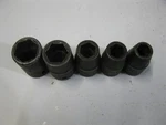 Snap On 1/2" Drive 6 Point Metric Impact 5pc Socket Set 10 11 12 16 18 Mm. Fixed Price $55.00.
