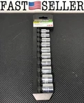 Pittsburgh Pro 3/8 In. Drive Sae High Visibility Chrome Socket Set, 10 Pc. - New. Fixed Price $20.29.